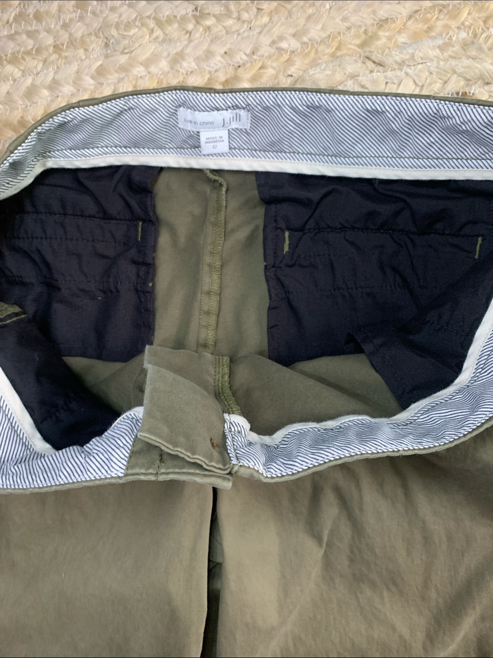 J. Jill Light Olive Green Straight-Leg Live-in Chinos - Picture 3 of 9
